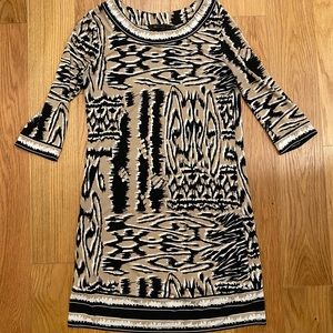 BCBG patterned dress size XS